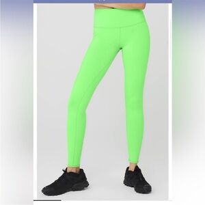 ALO Yoga Neon Green Airbushed Leggings